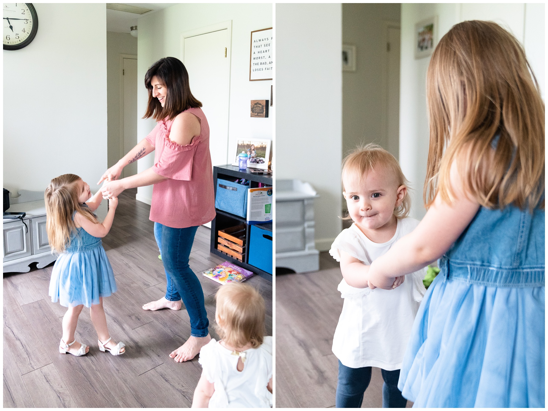 dancing in the living room- Lifestyle Family Session