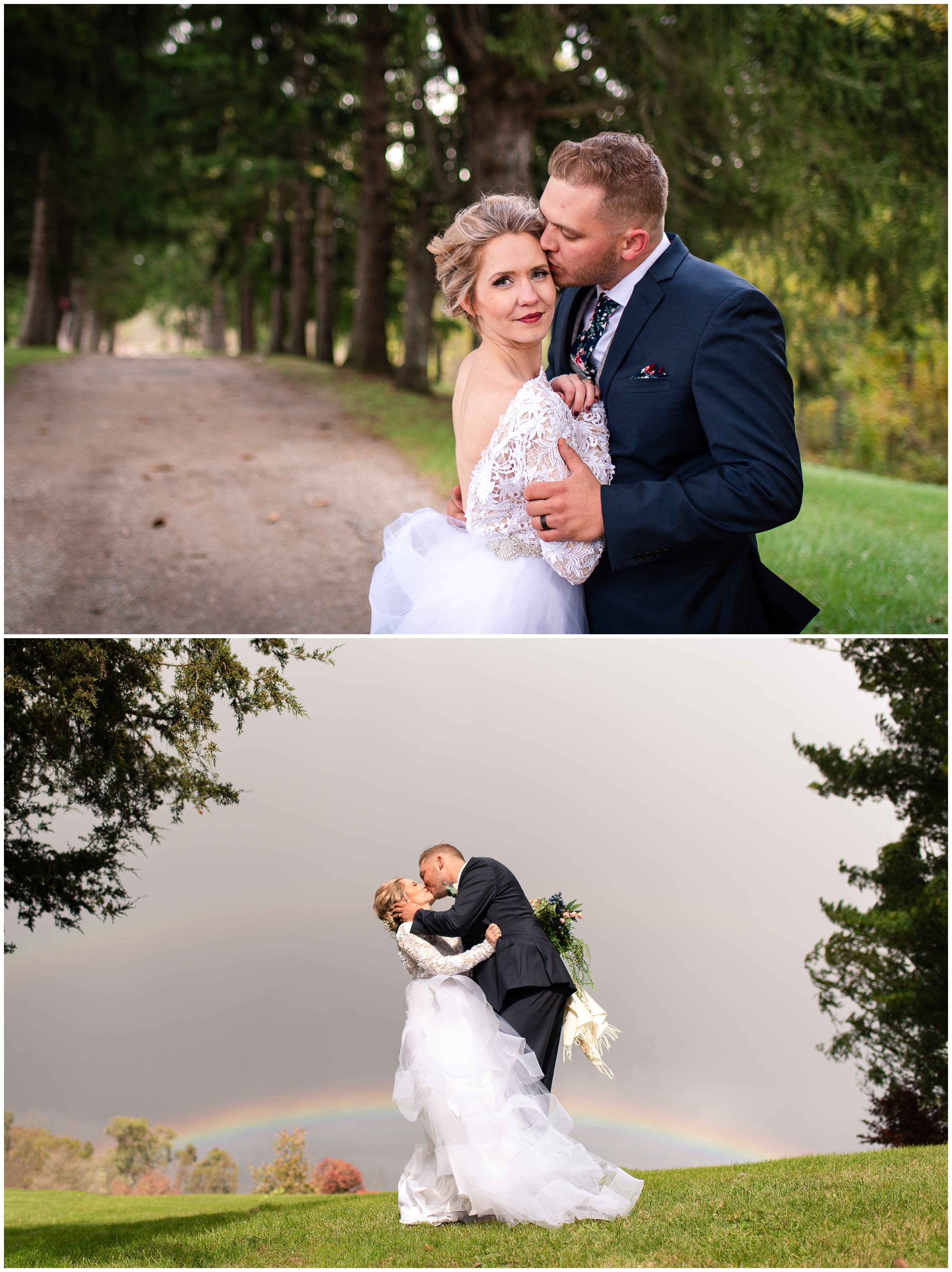 Buck Lake Ranch Wedding Bride and Groom - Rainbow