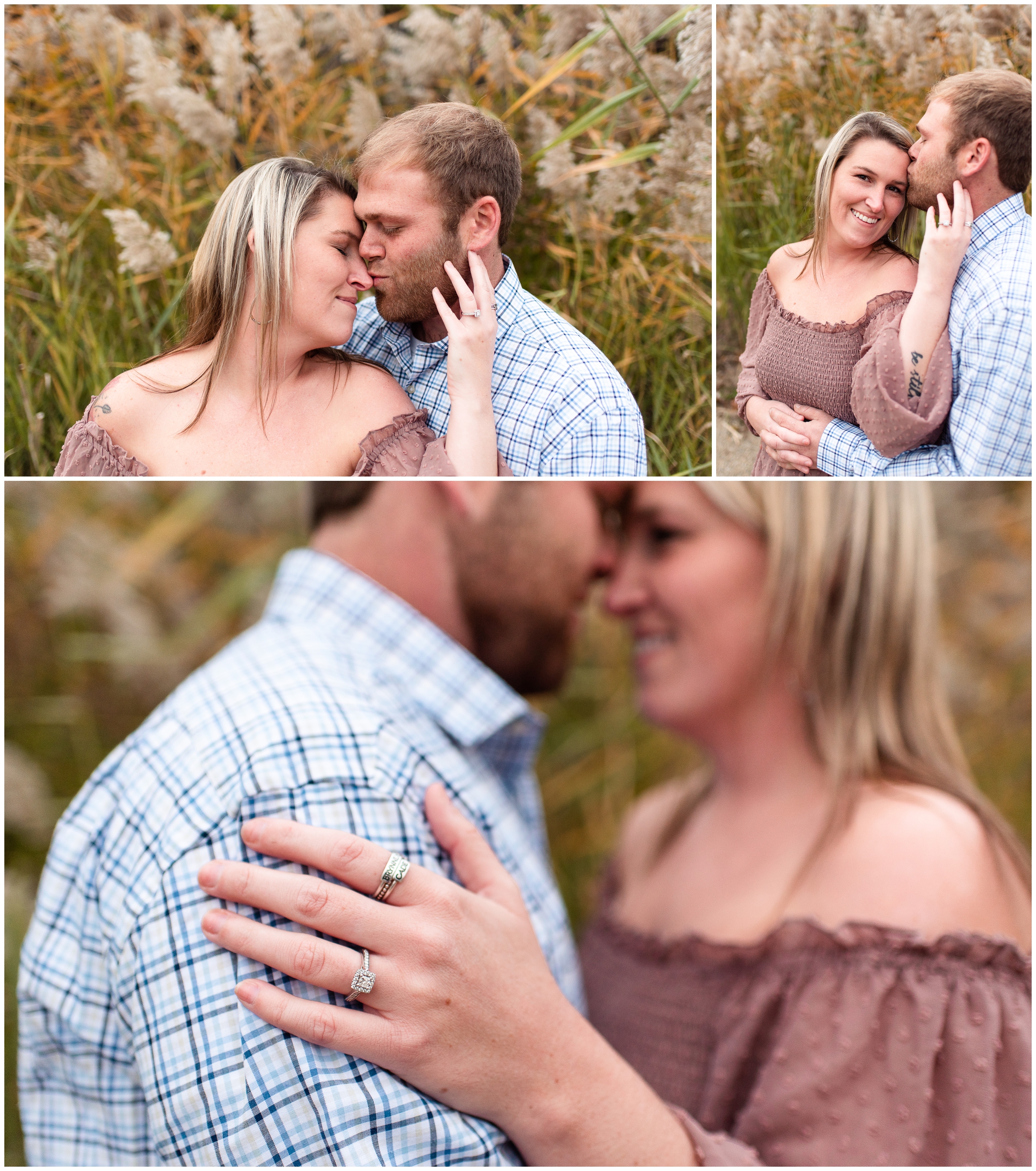 Engagement Photos in Tall Grass