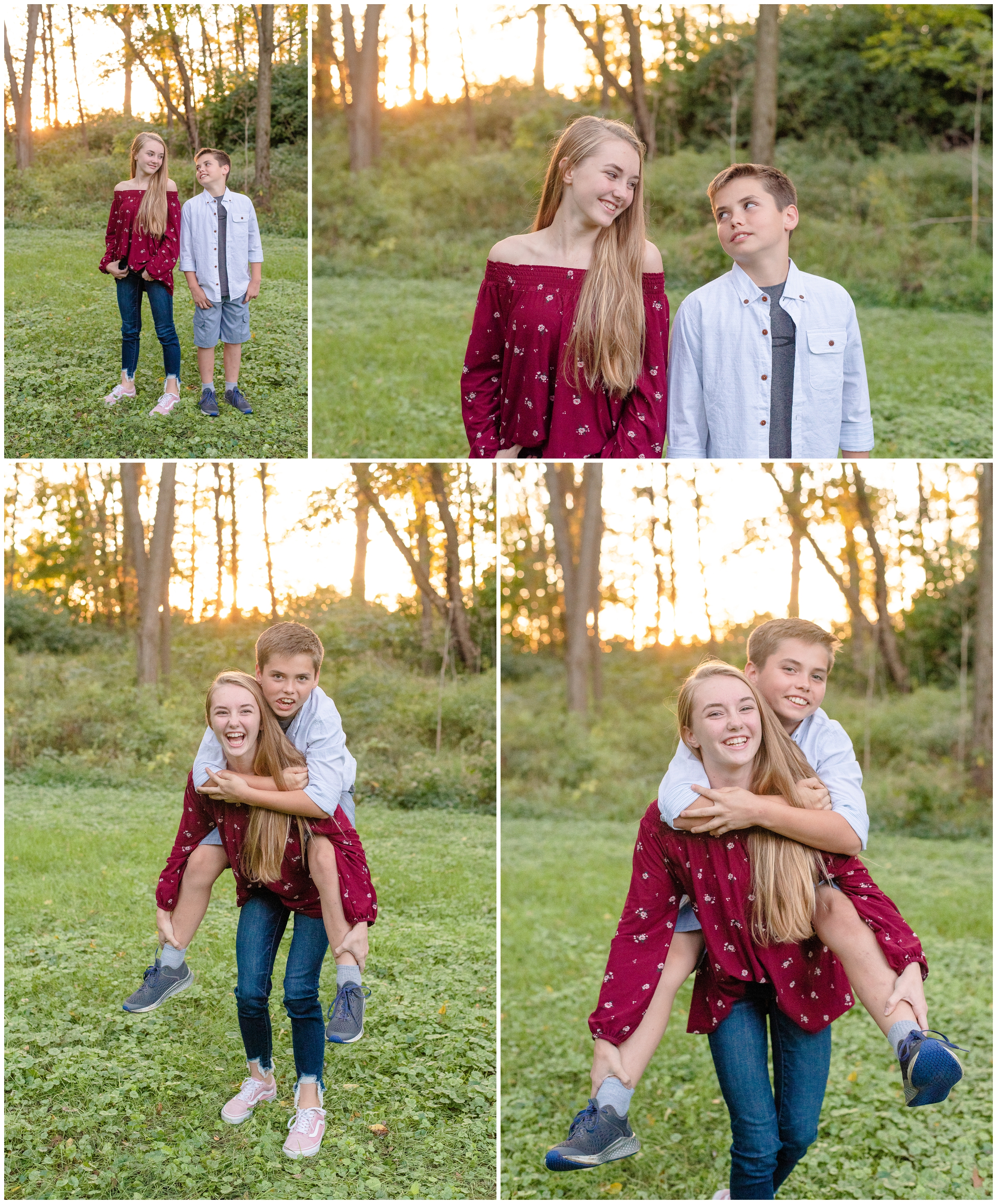 Brother and sister fall photos