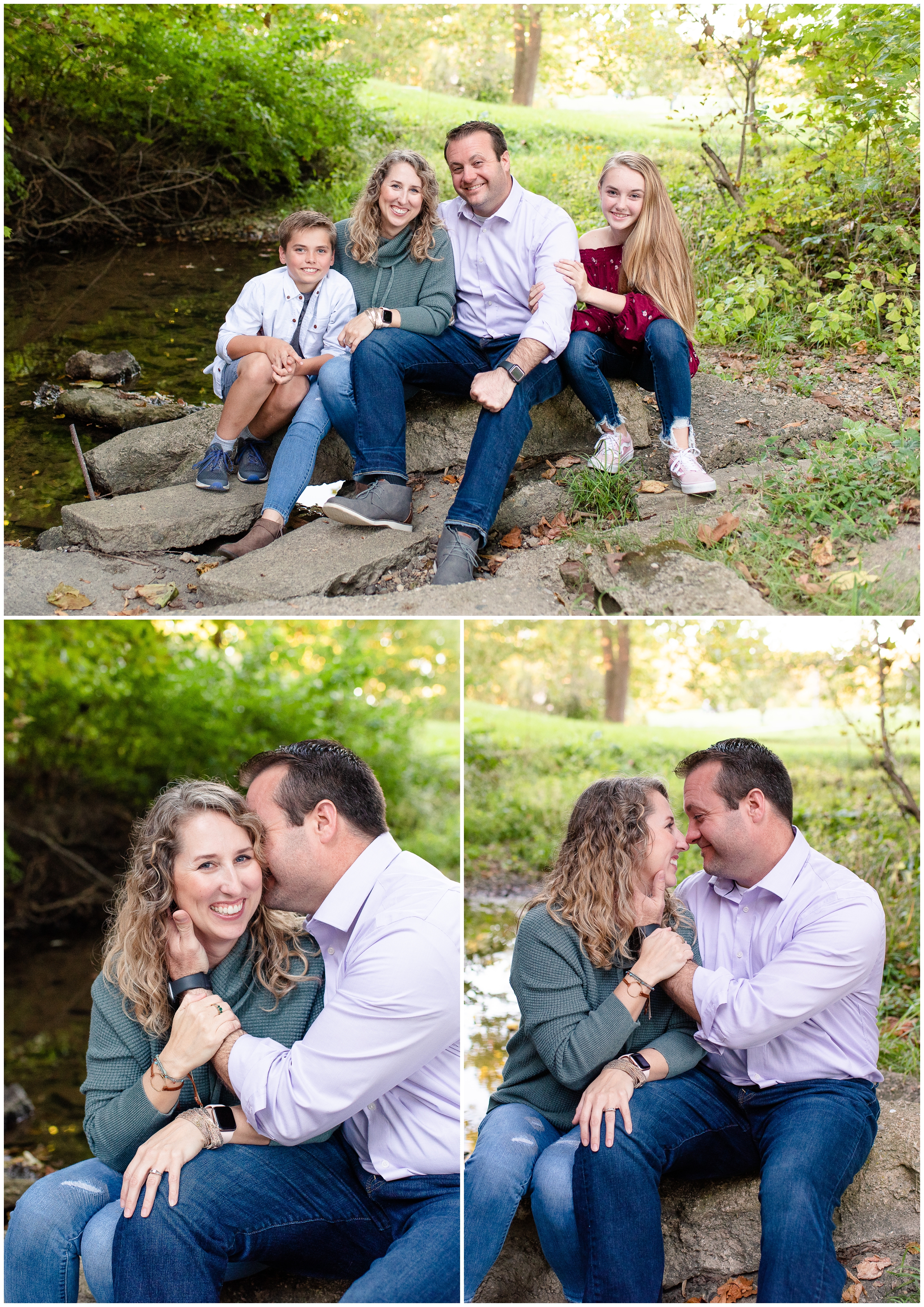Fall Family Photos by Creek