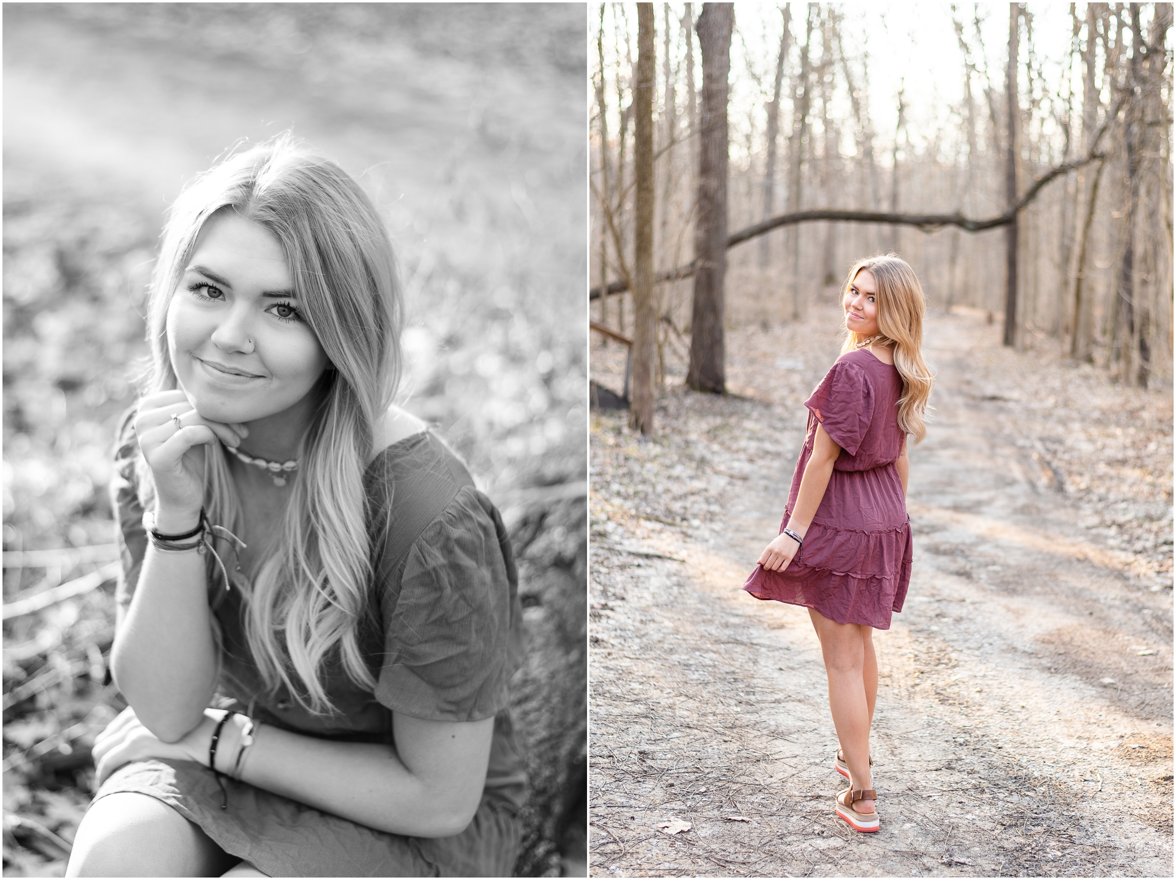 Senior Photos in Woods