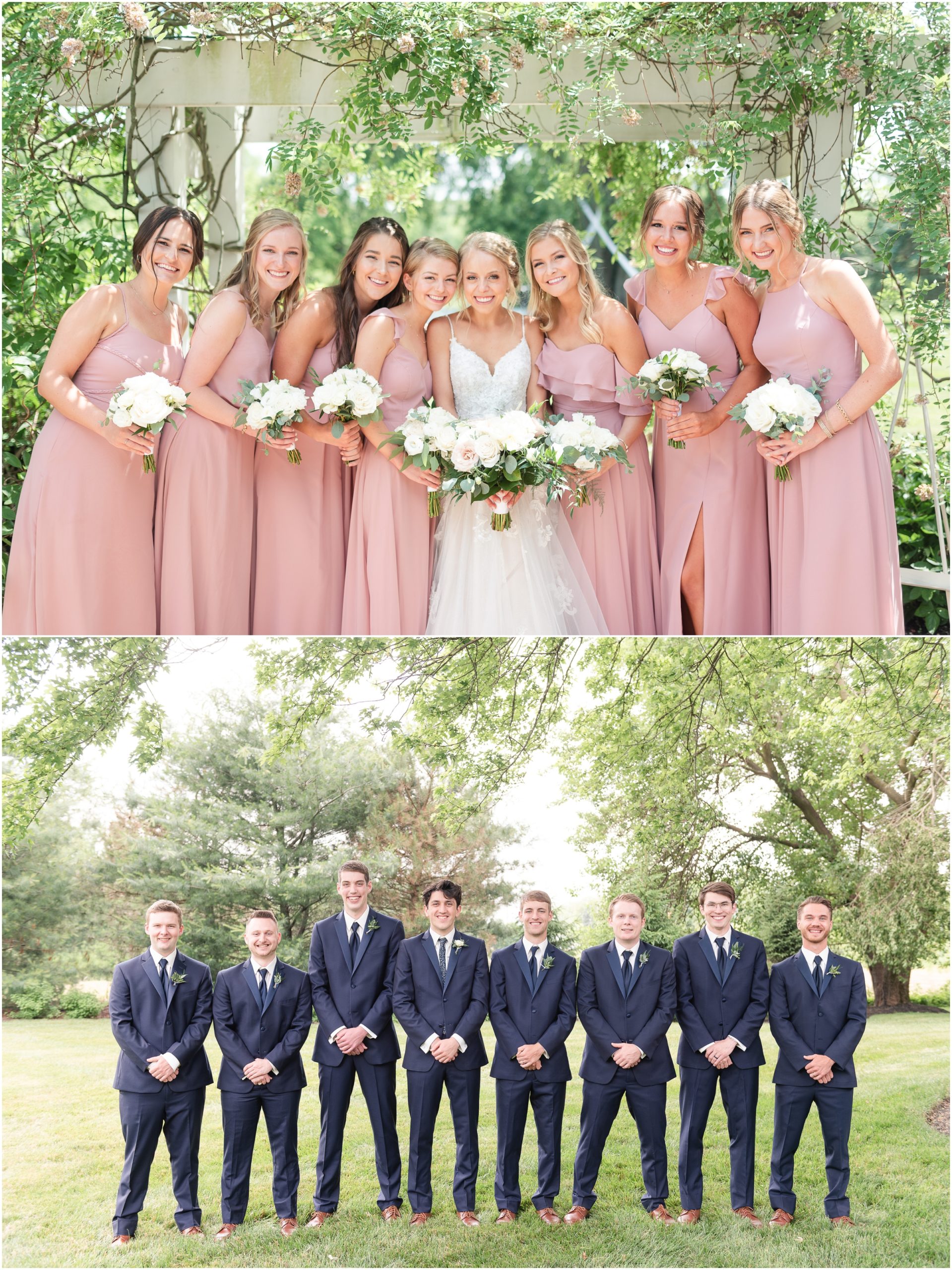 Bridal Party photos at Mustard Seed Gardens Noblesville, IN