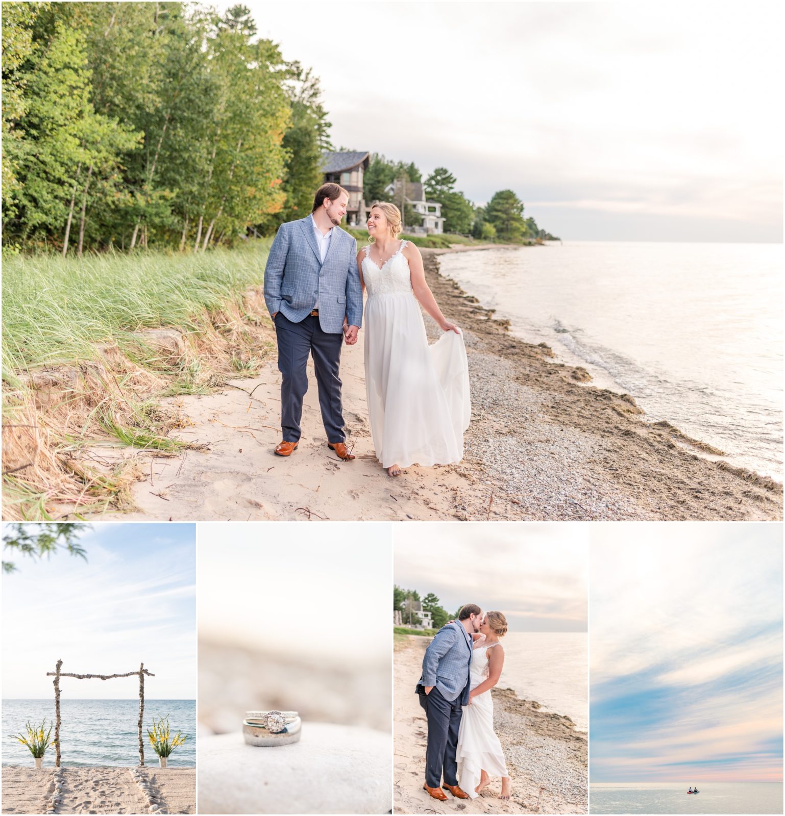 Lake Michigan Beach Wedding Tori &amp; Blake Katie Osborn
