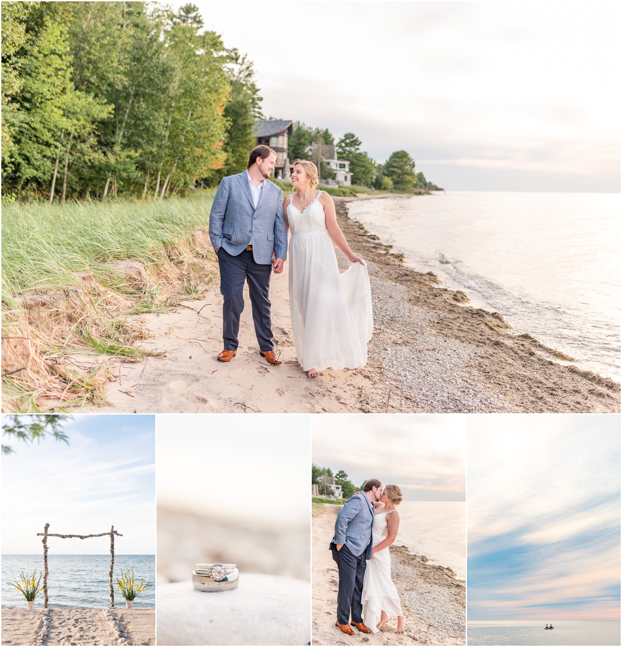 Lake Michigan Beach Wedding - Katie Osborn Photography