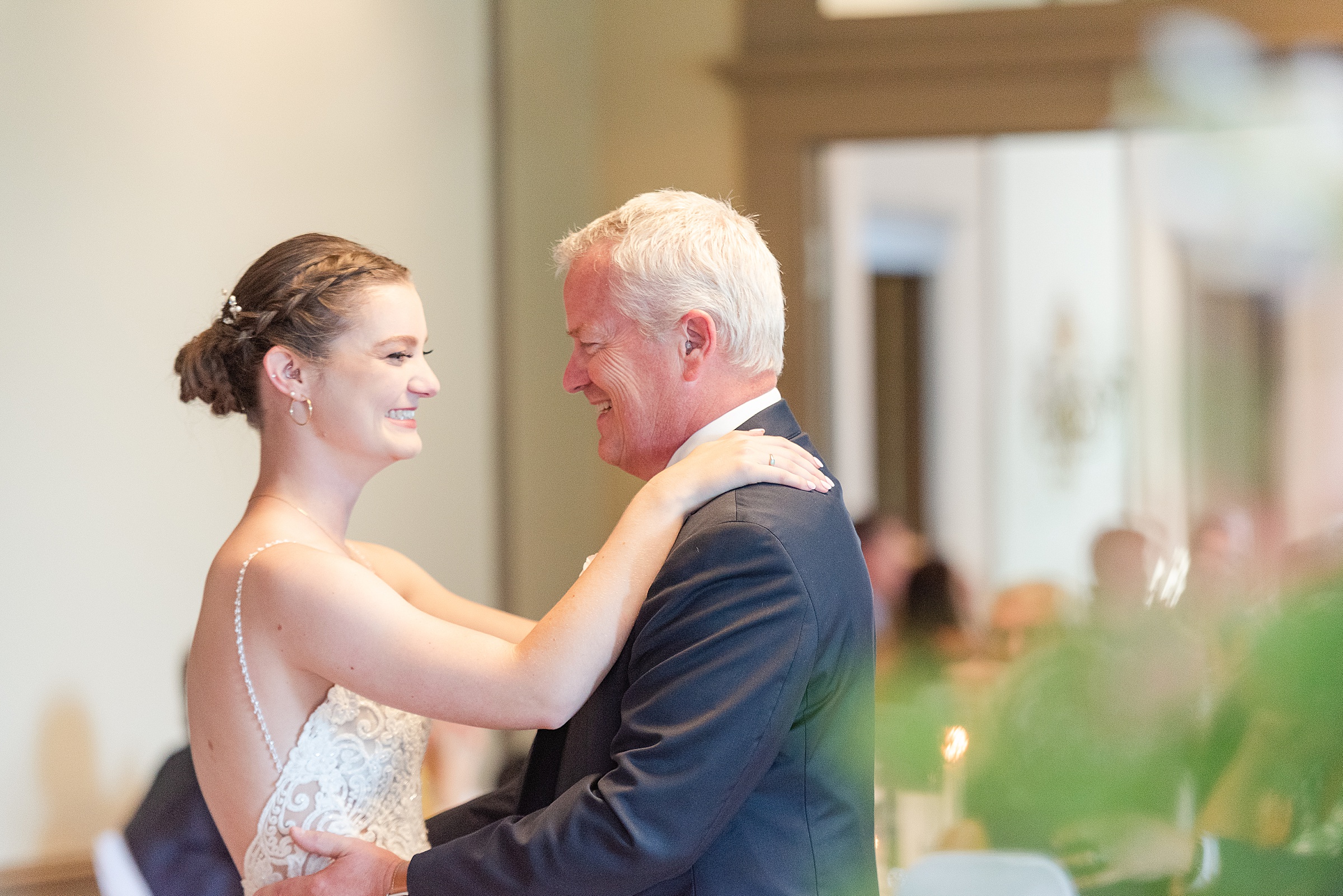 Father Daughter Dance at Reception | Anderson Country Club Wedding, Indiana