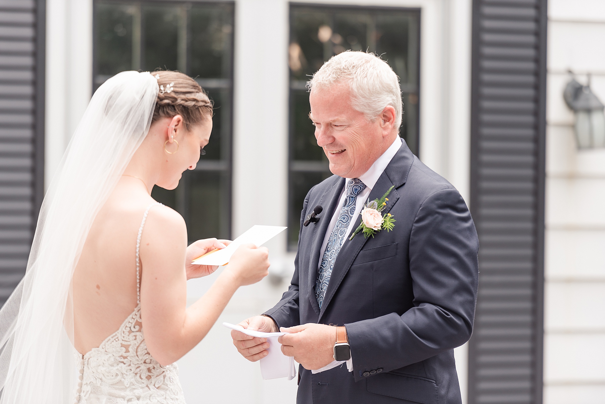 Bride and Father First Look | Anderson Country Club Wedding, Indiana
