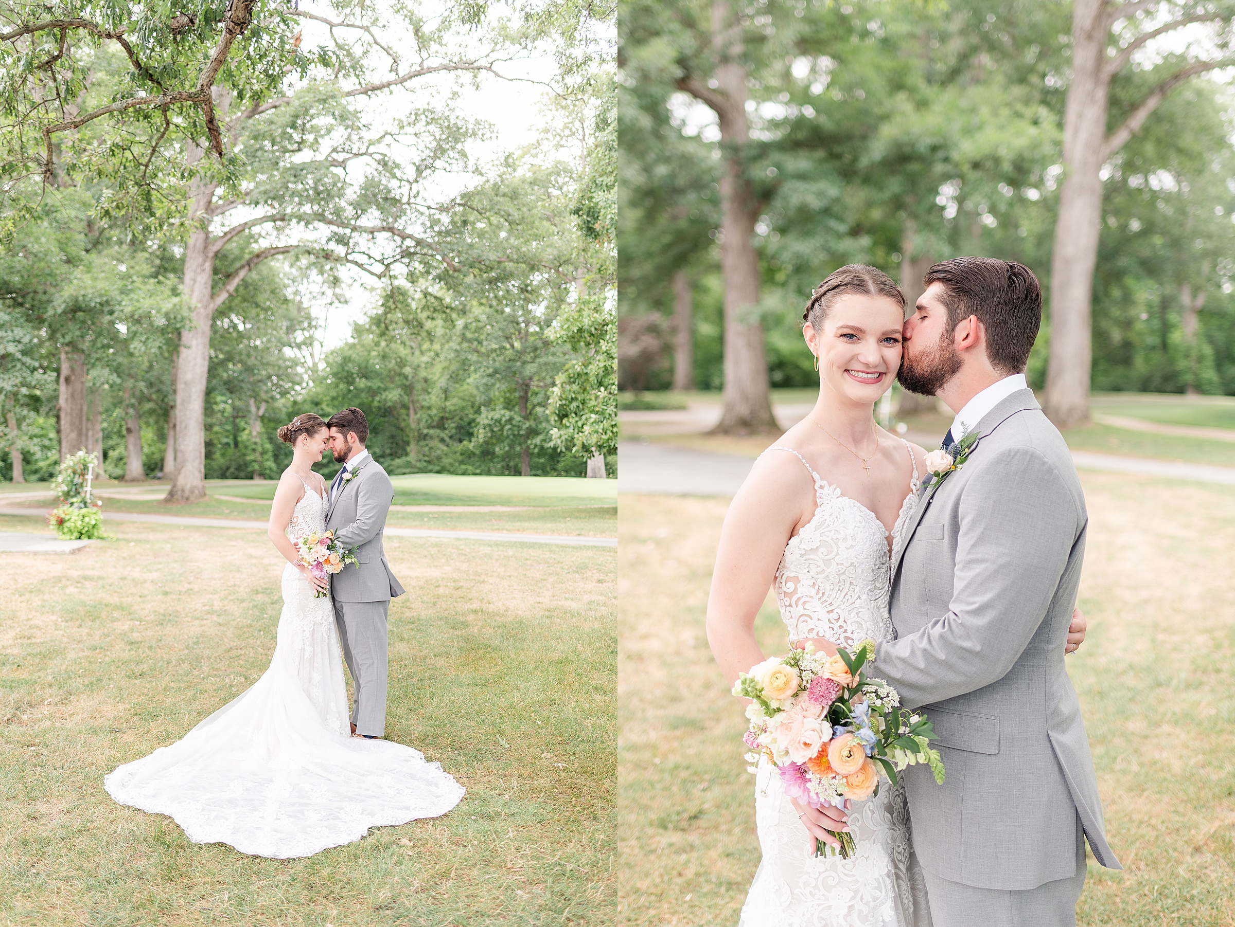 Bride and Groom | Anderson Country Club Wedding, Indiana