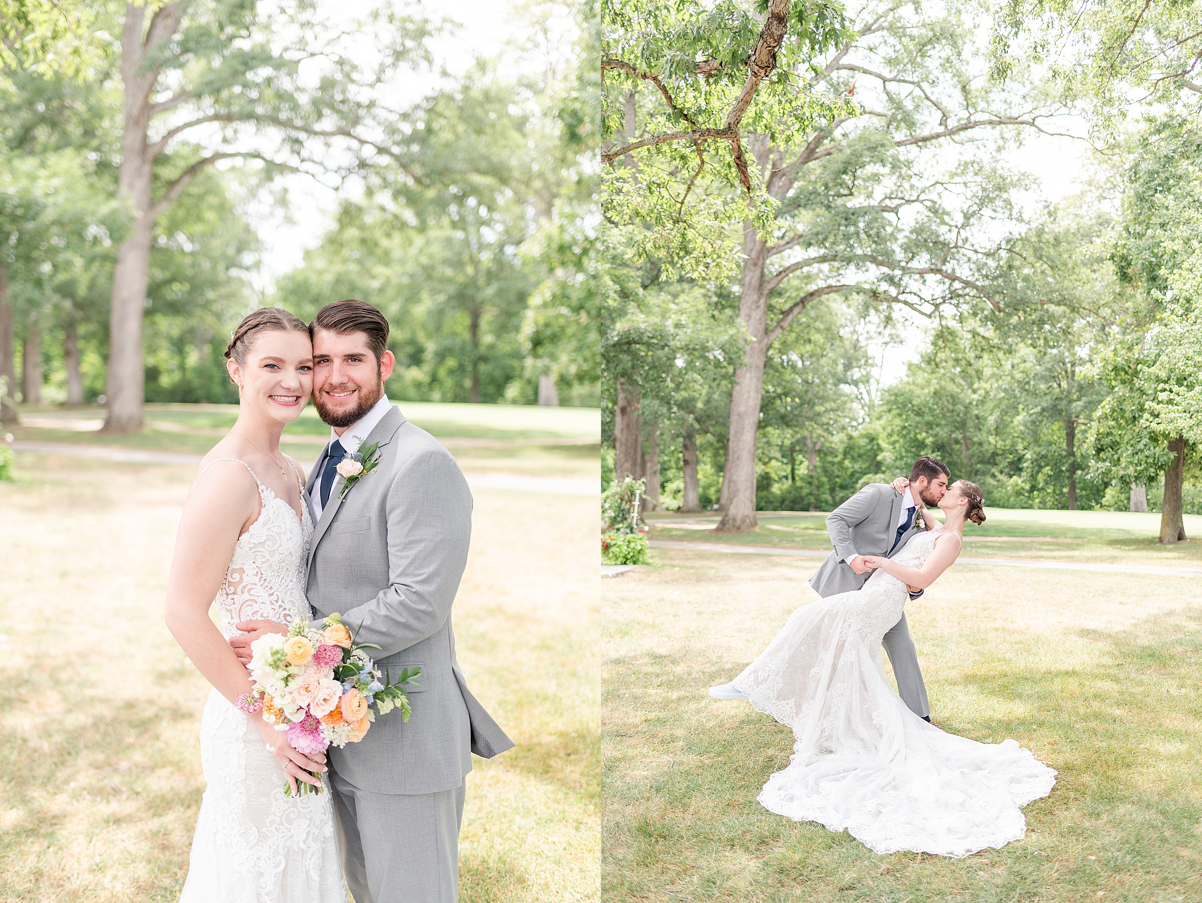 Bride and Groom | Anderson Country Club Wedding, Indiana
