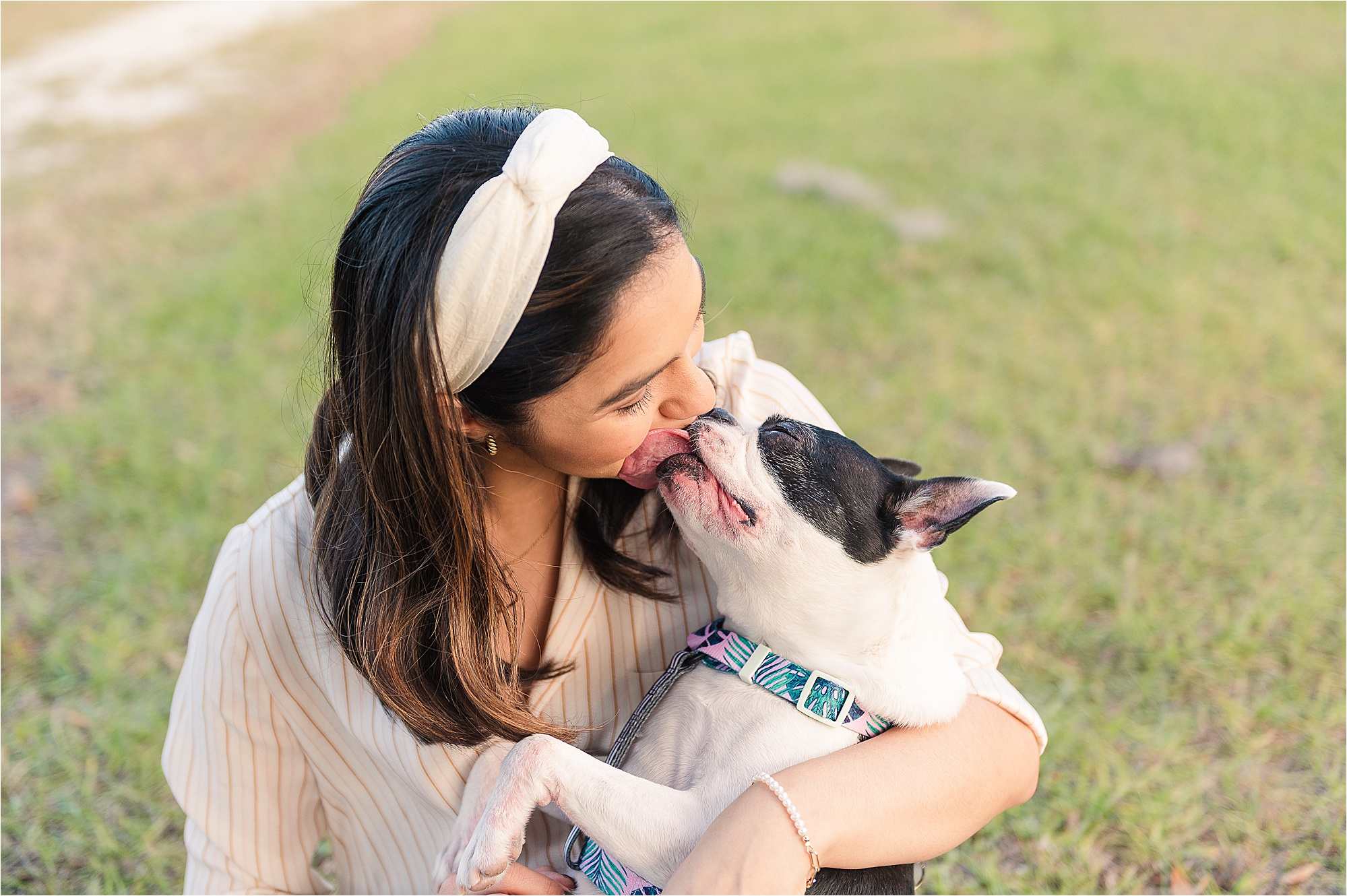 Couple portraits with dogs in Lake Nona, FL