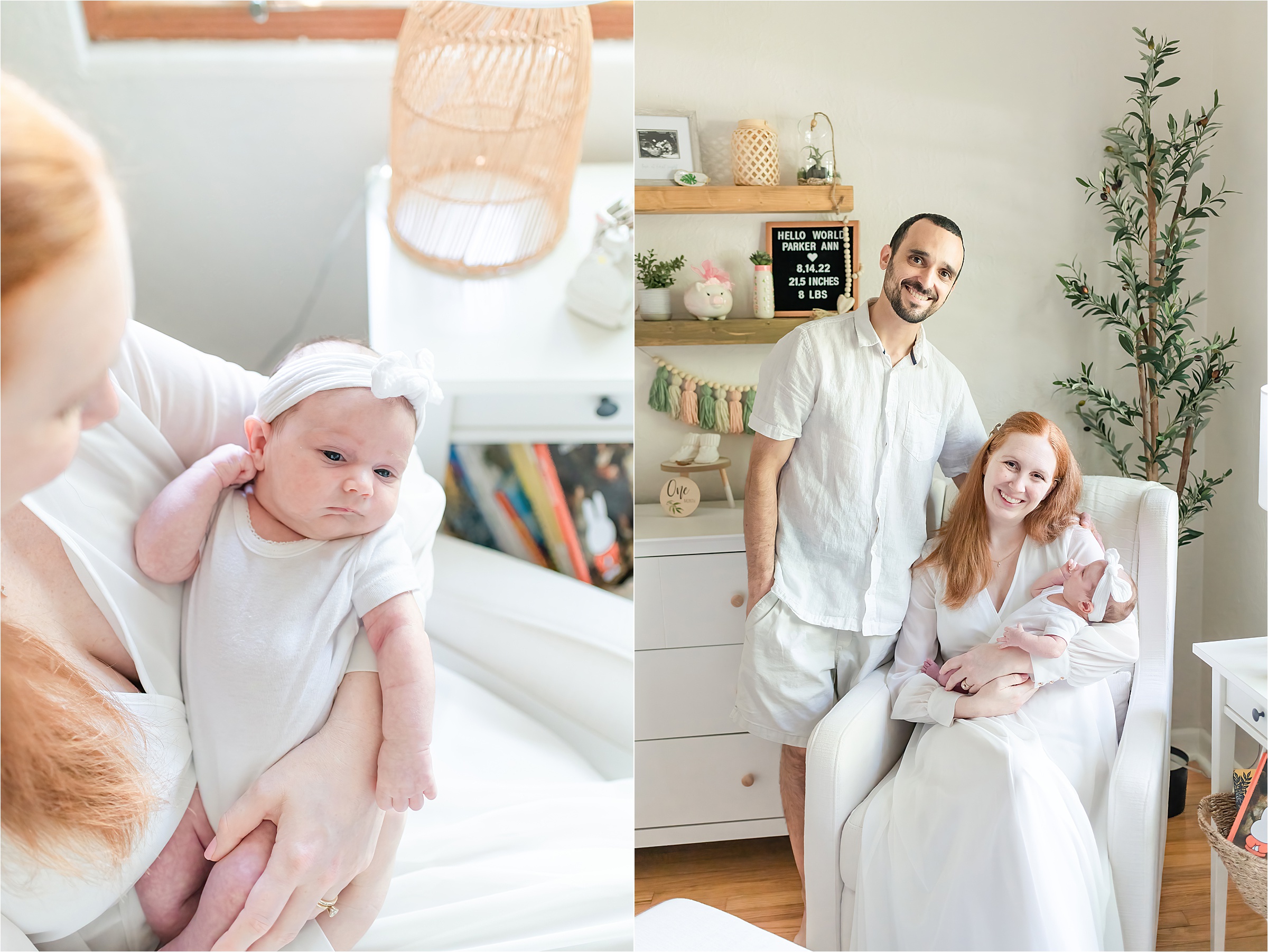Mom and dad with baby | Lifestyle Newborn Photography