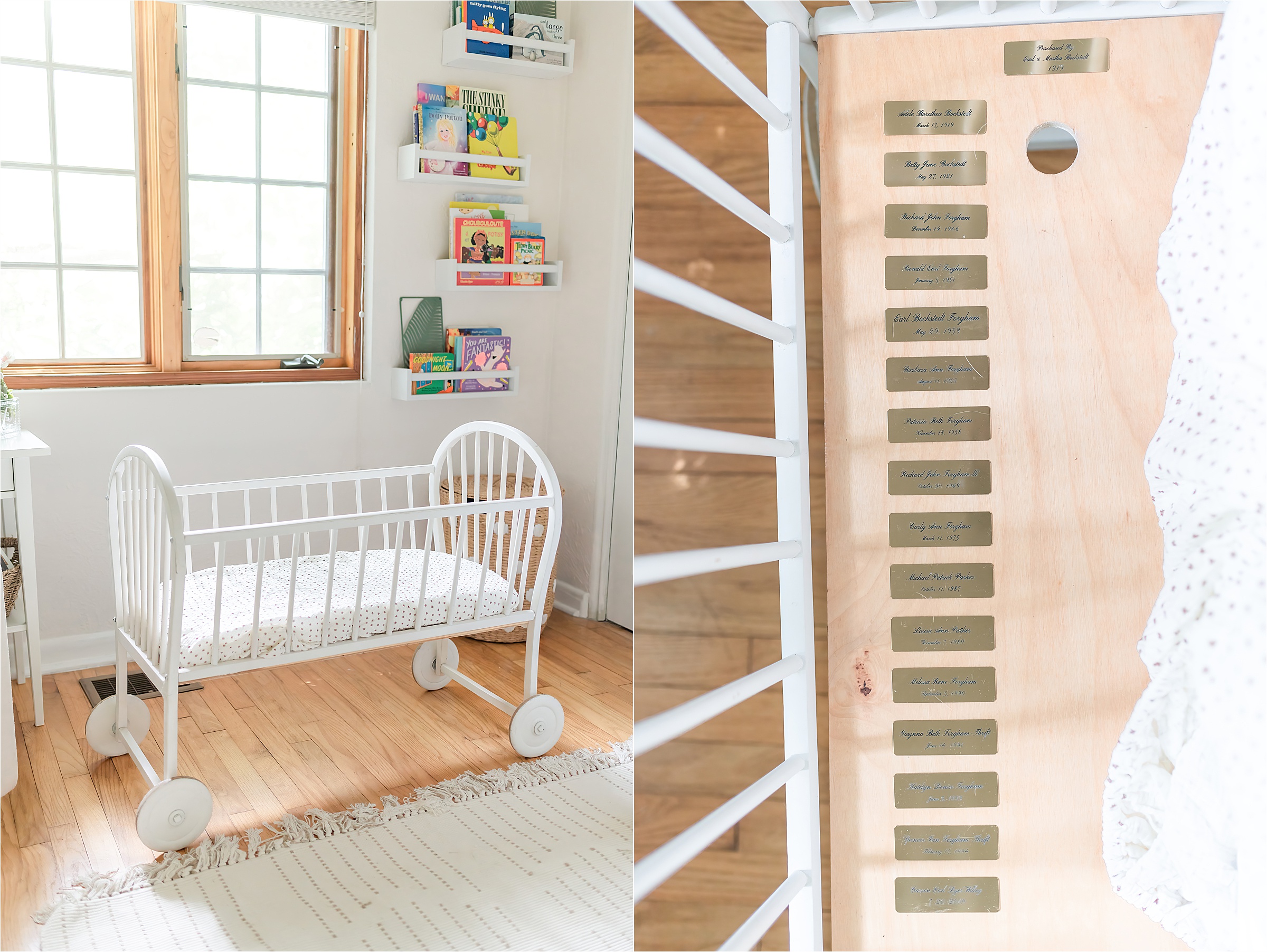 Hand me down bassinet used for over 100 years | Lifestyle Newborn Photography