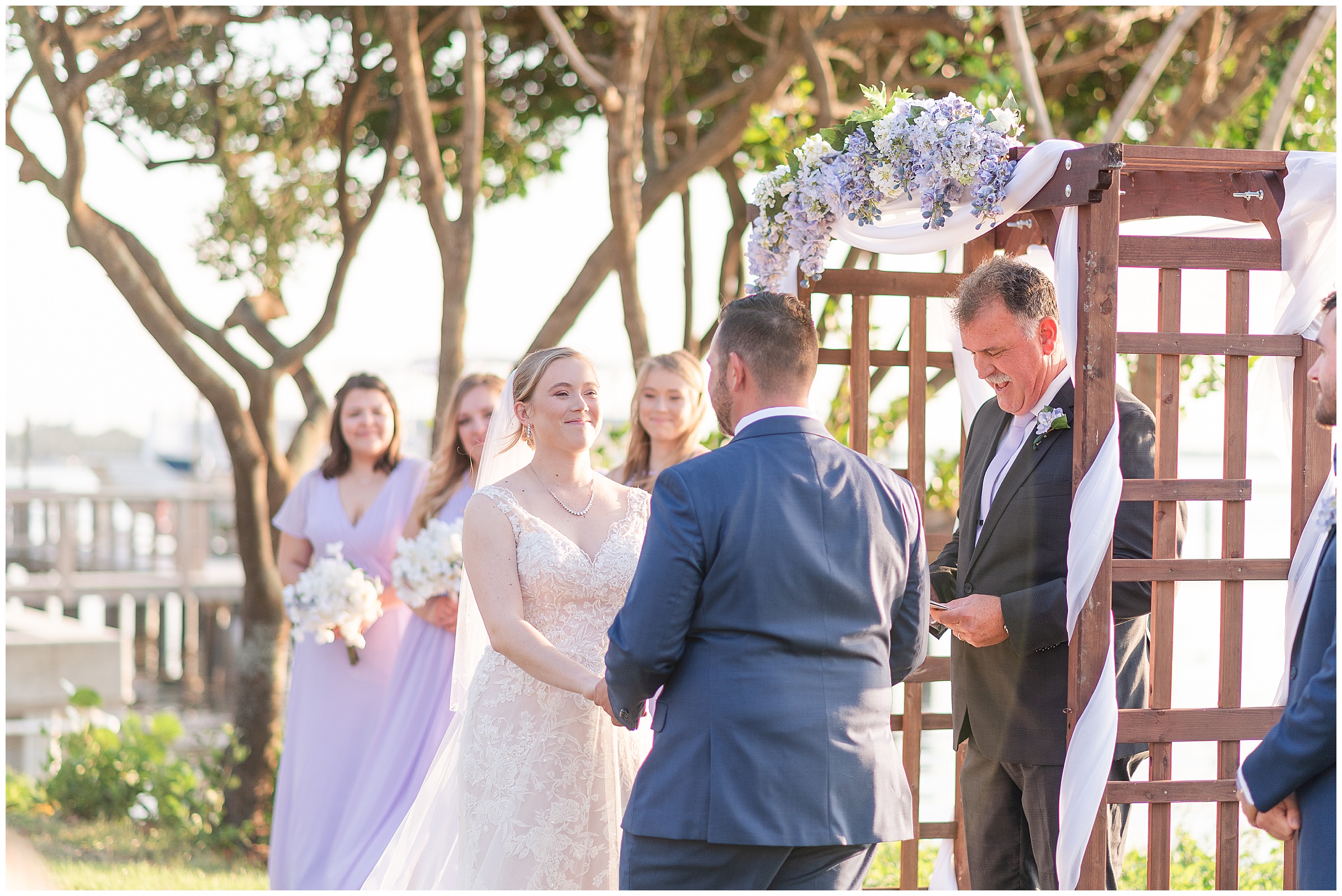 Ceremony at Tampa Bay Watch Wedding in Tierra Verde, FL