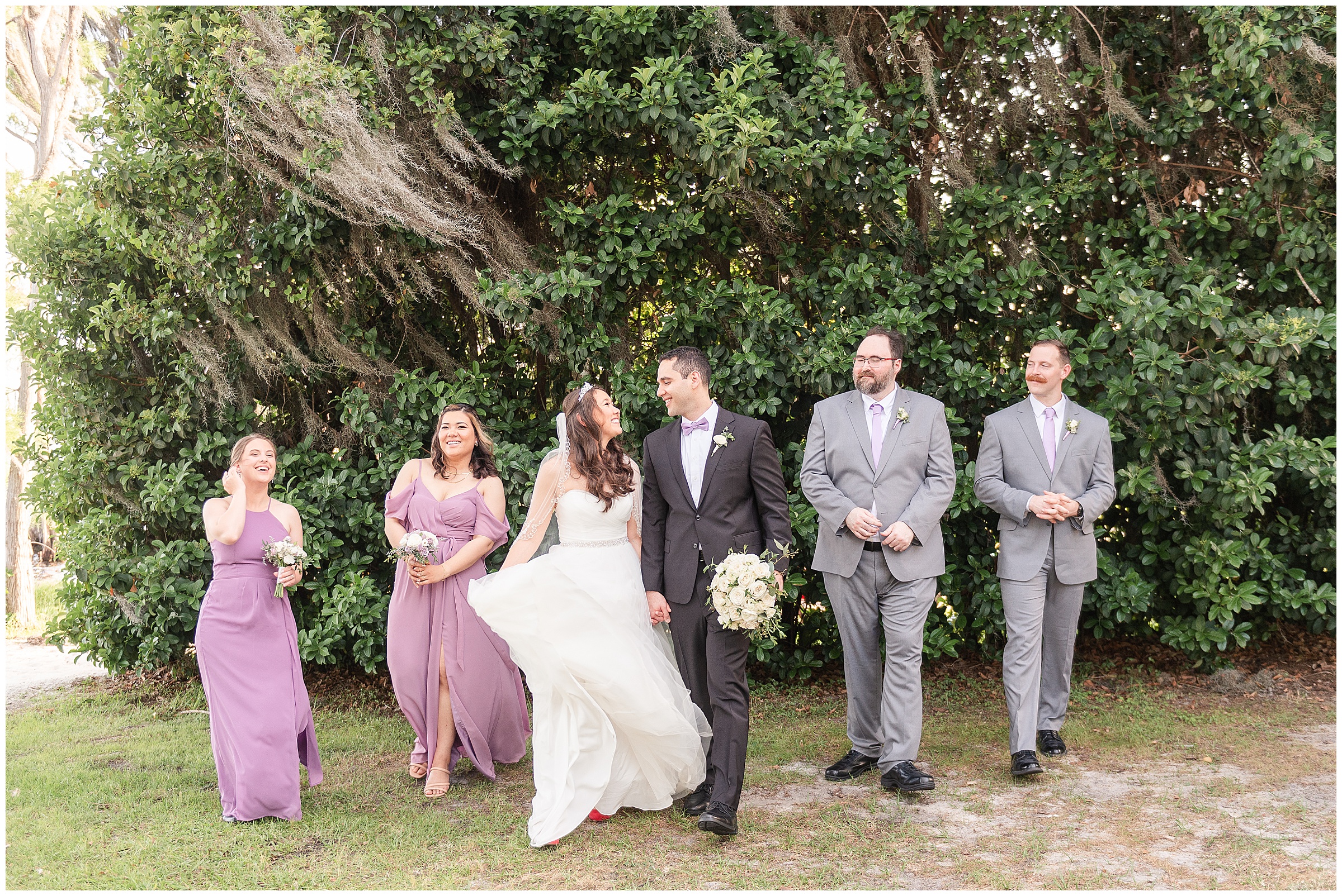 Bridal party photos at a Paradise Cove Wedding in Orlando, FL