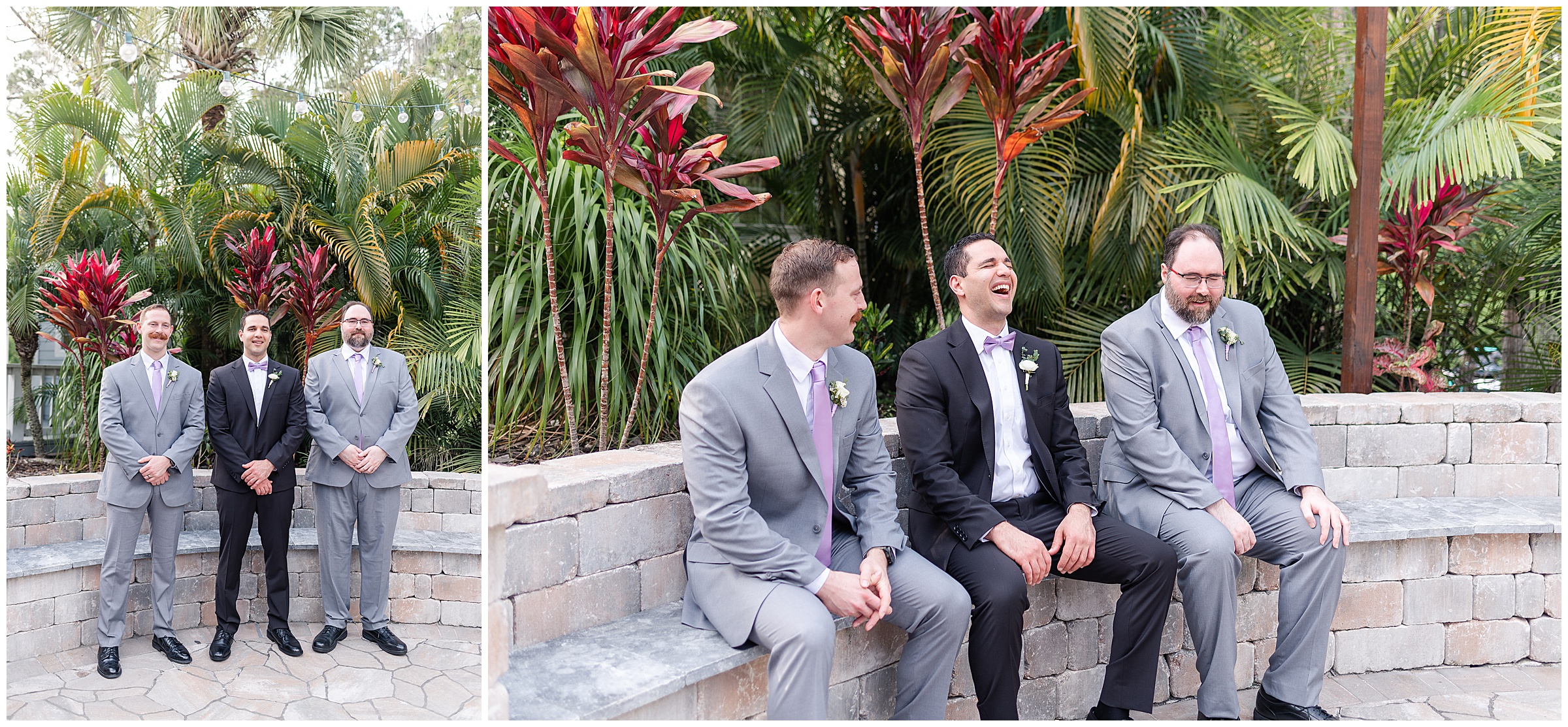 Groom and groomsmen at a Paradise Cove Wedding in Orlando, FL