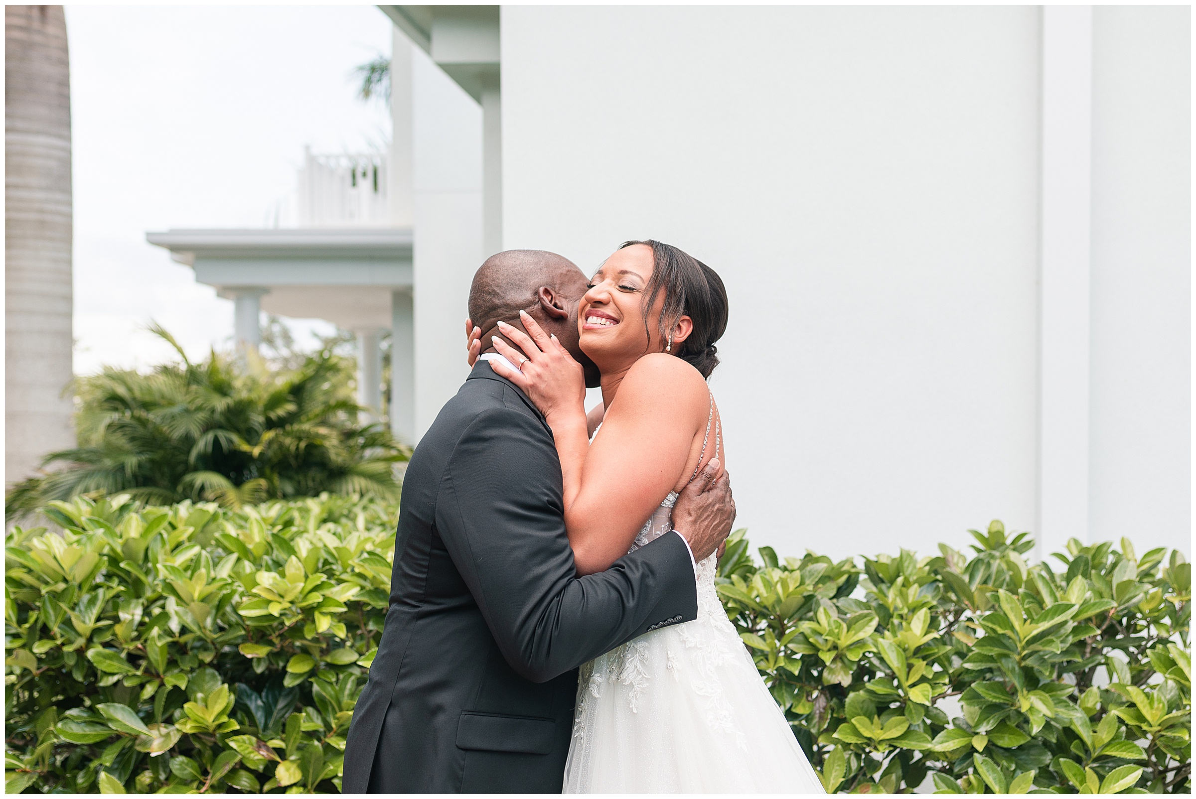 Harborside Chapel Wedding - Father-Daughter First Look