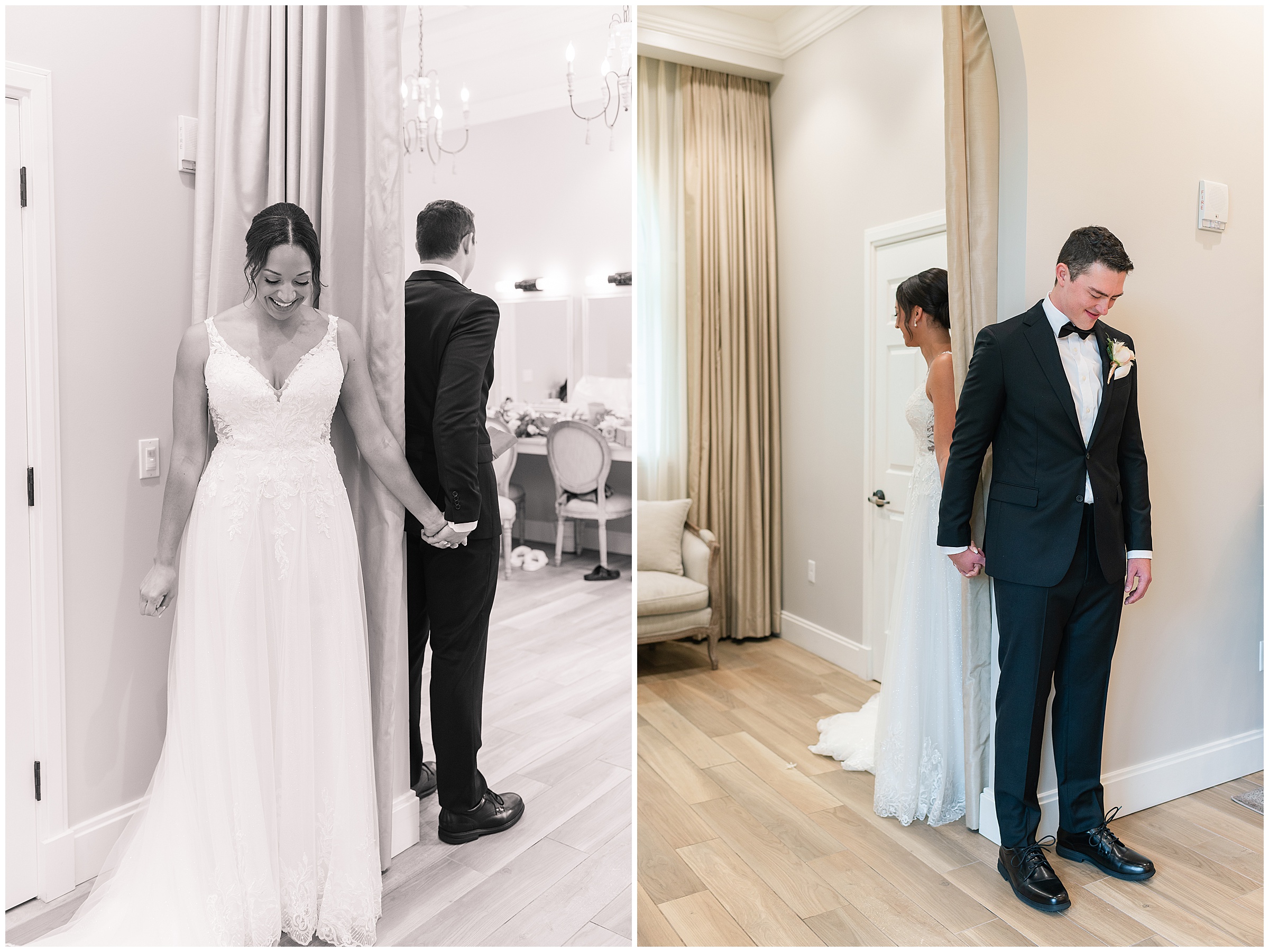 Harborside Chapel Wedding - Bride and Groom First Touch