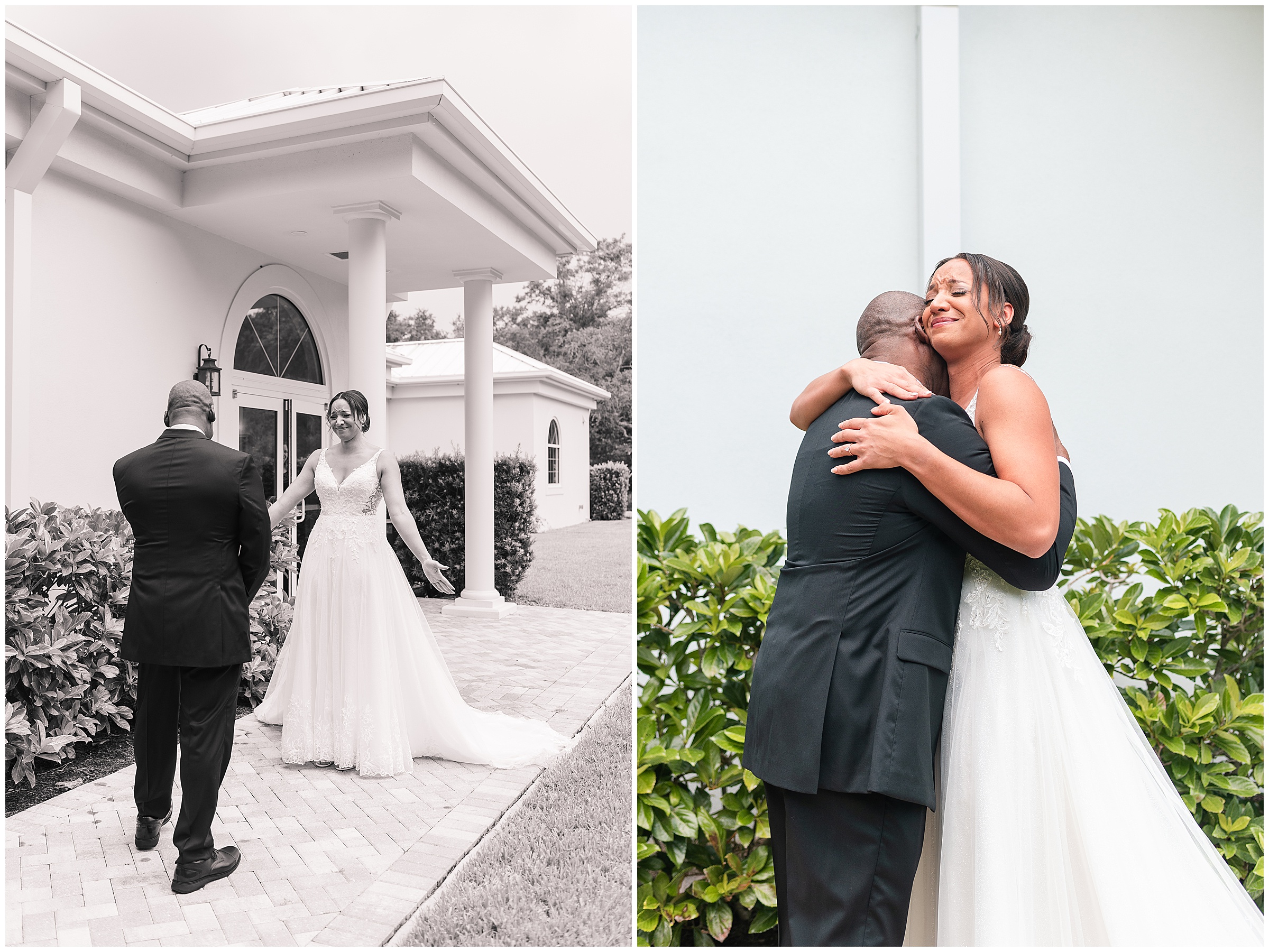 Harborside Chapel Wedding - Father-Daughter First Look