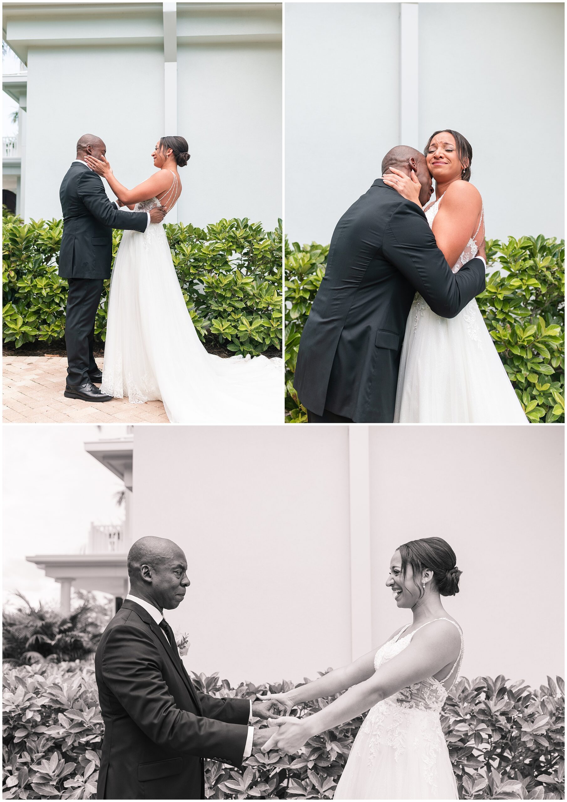 Harborside Chapel Wedding - Father-Daughter First Look