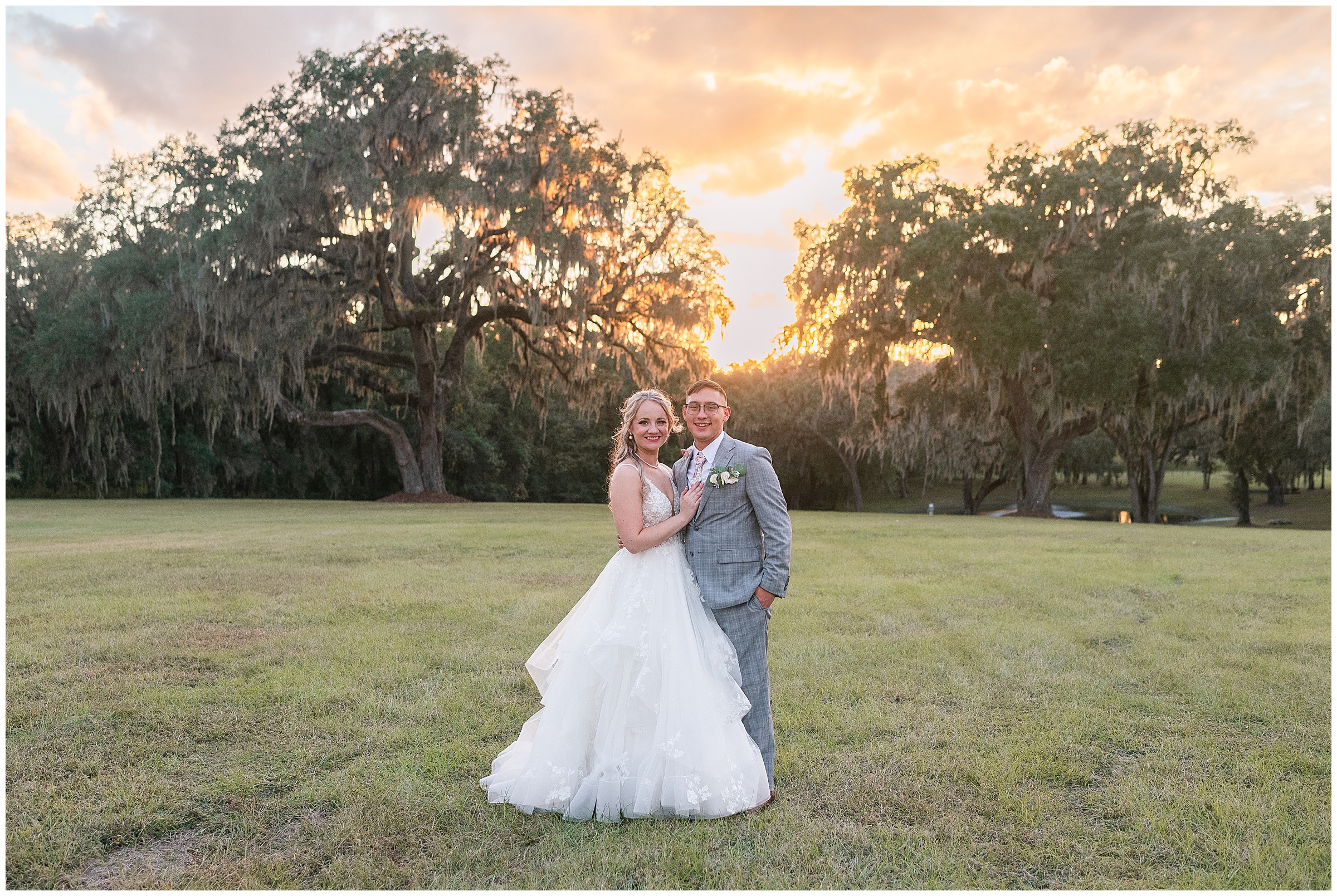 Bride and Groom Sunset Photos at Protea Weddings & Events | Ocala, FL