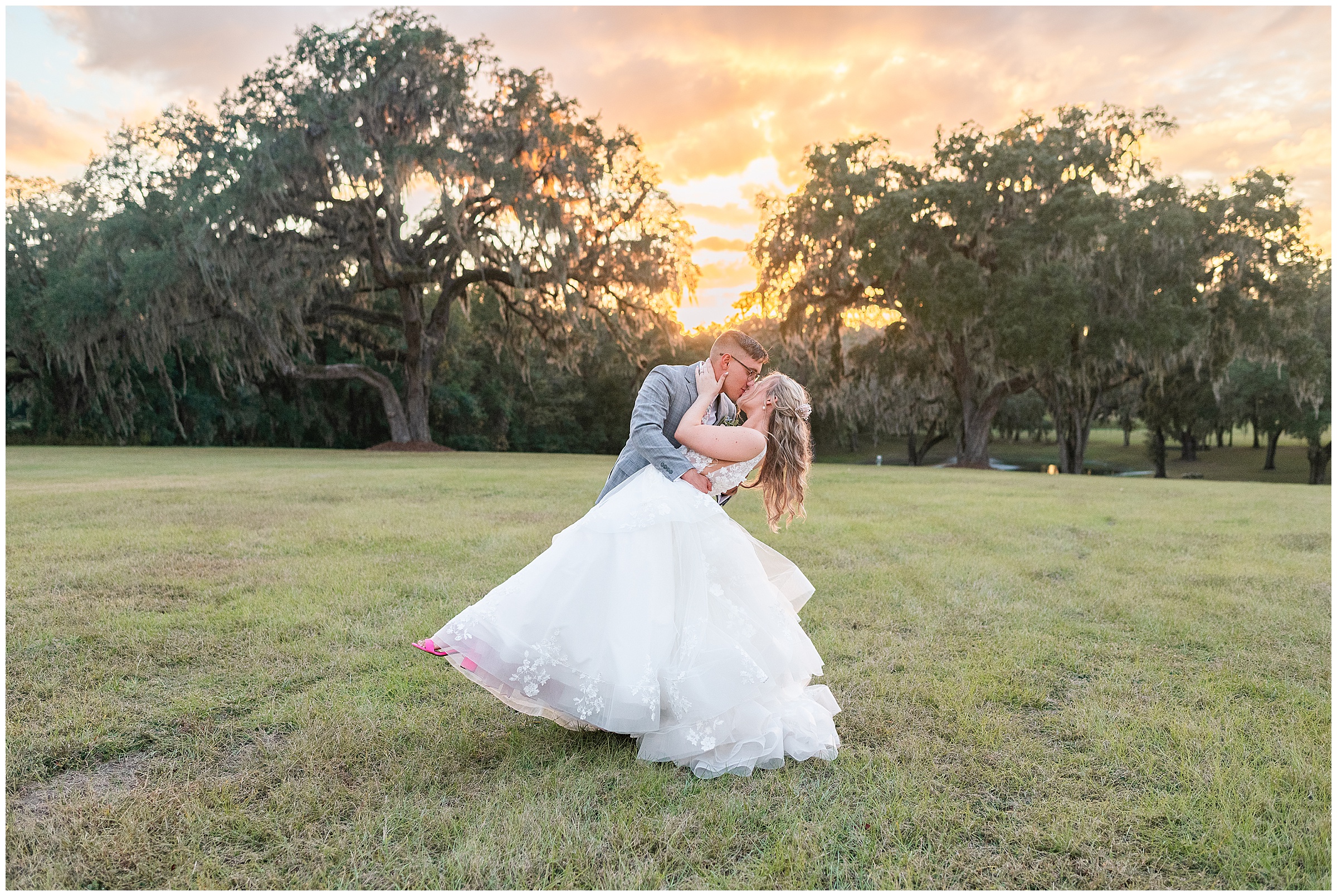 Bride and Groom Sunset Photos at Protea Weddings & Events | Ocala, FL