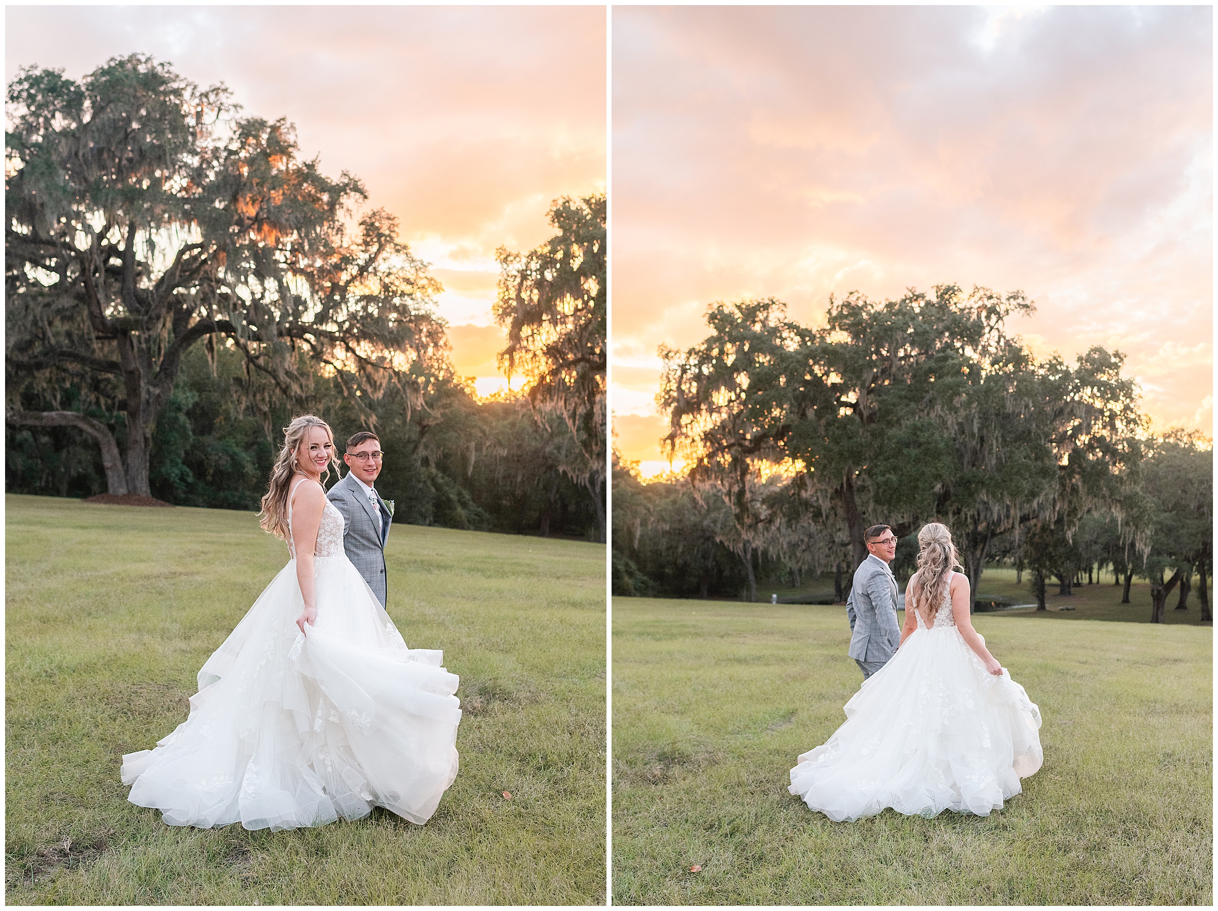 Bride and Groom Sunset Photos at Protea Weddings & Events | Ocala, FL