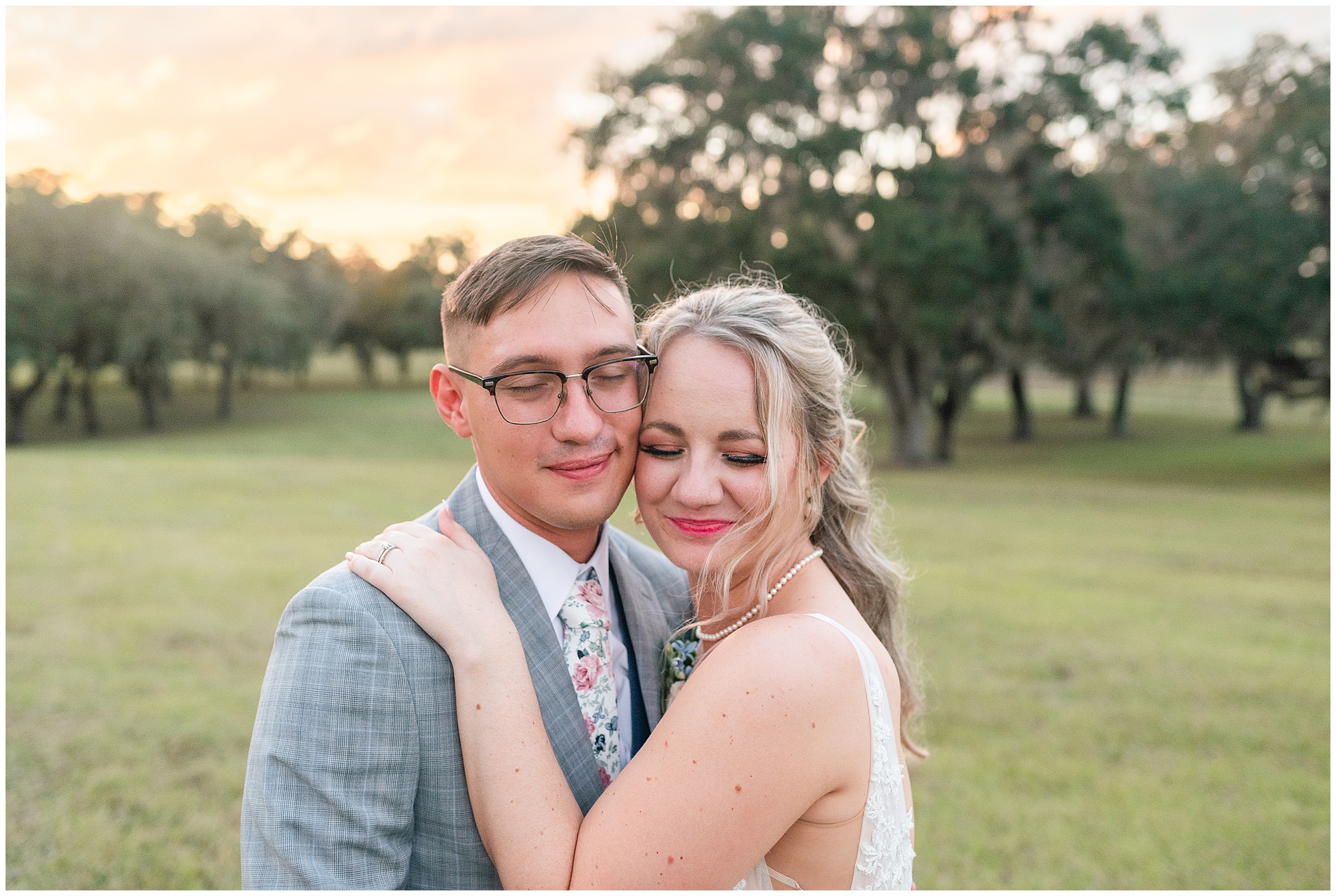 Bride and Groom Sunset Photos at Protea Weddings & Events | Ocala, FL